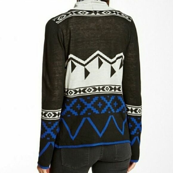Flying Tomato Women's Aztec Print Long Sleeve Open Cardigan Size Small - Picture 2 of 10